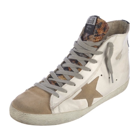 Golden Goose Francy private Edition Mixed Leather High-Top Sneakers- #243 - Picture 5 of 12